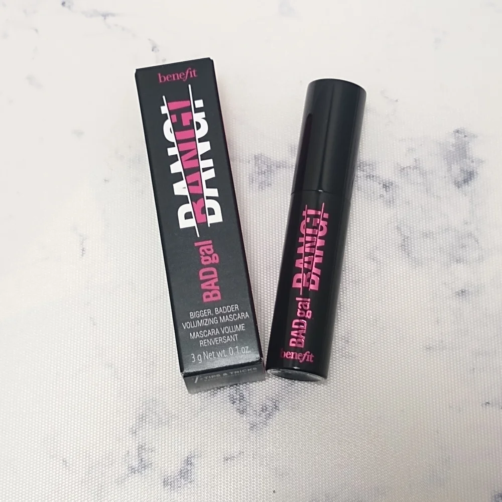 Benefit Bad Gal Bang Mascara .1 oz. Travel Size New In Box Intense Pitch Black